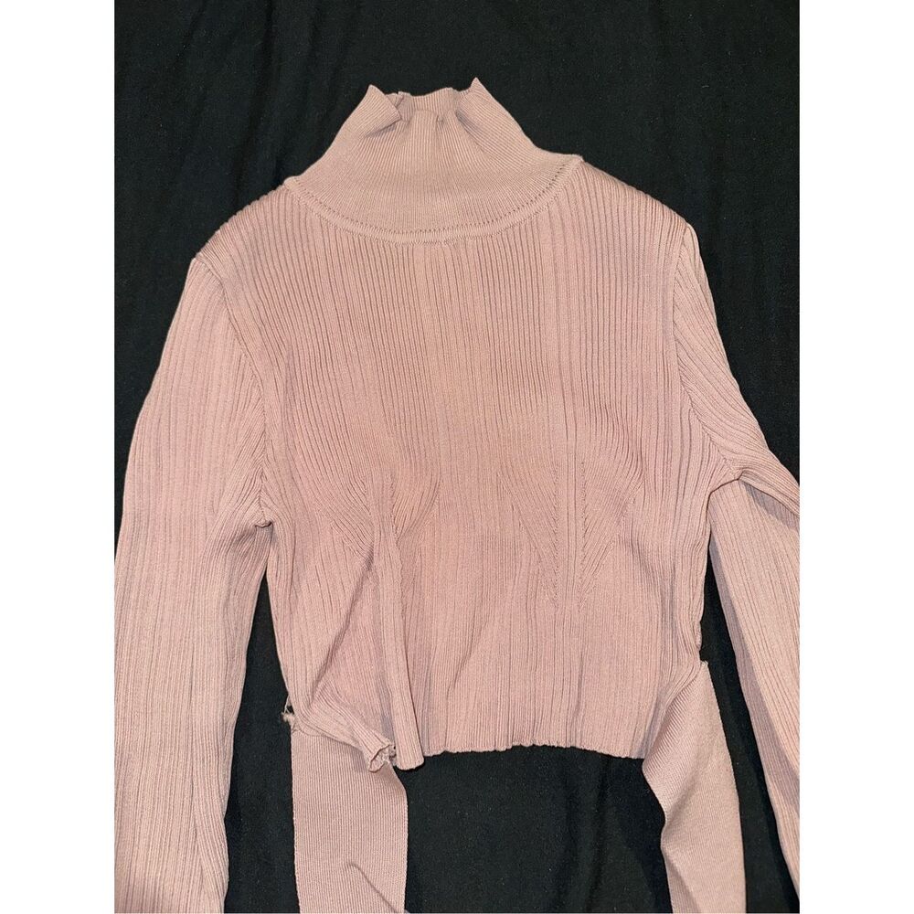 Size S pink cropped long sleeve top Zara - Picture 2 of 5